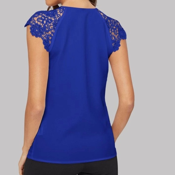 Boho lace detail blouse red - Picture 12 of 15